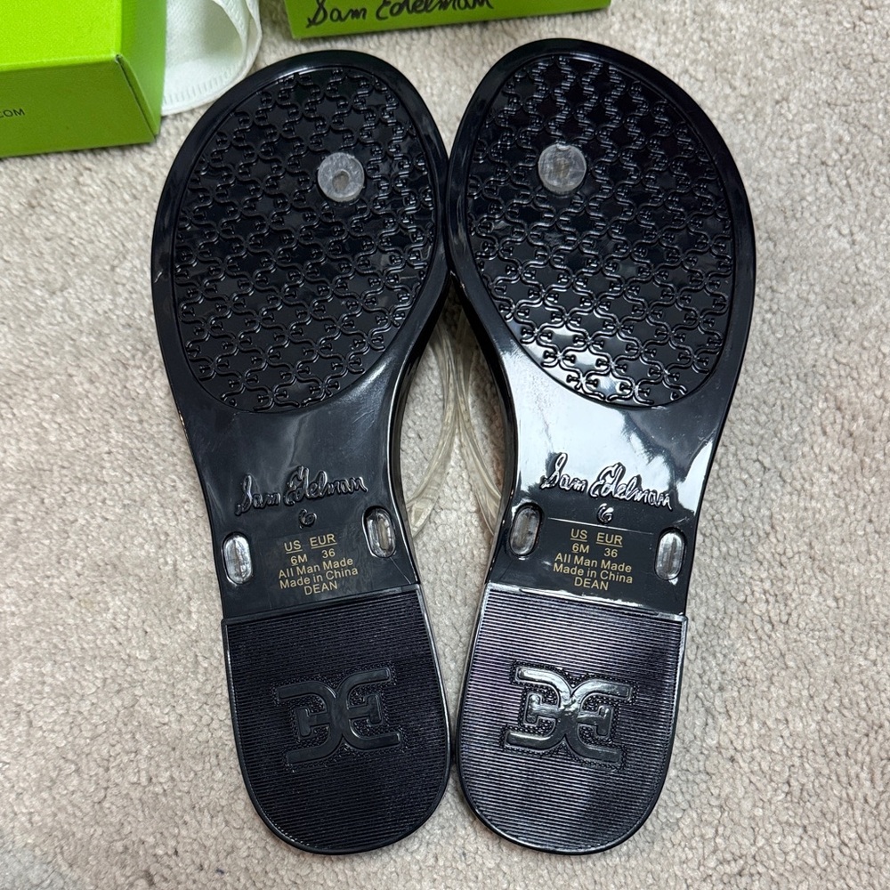 Sam Edelman Black and Clear Jelly Sandals - Picture 3 of 3